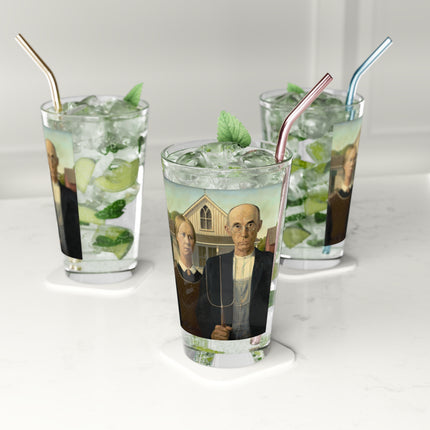 American Gothic by Grant Wood Glass, 16oz