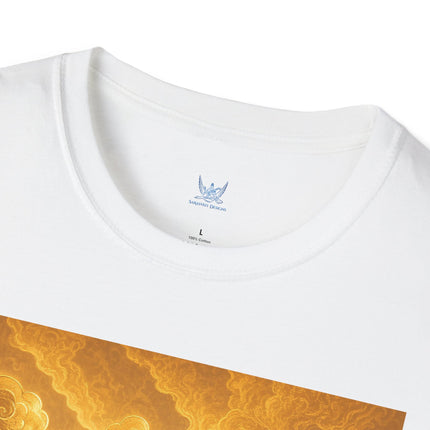 🐉🌄 The Golden Sky Dragon Softstyle T-Shirt – Mystical Mountain Fantasy