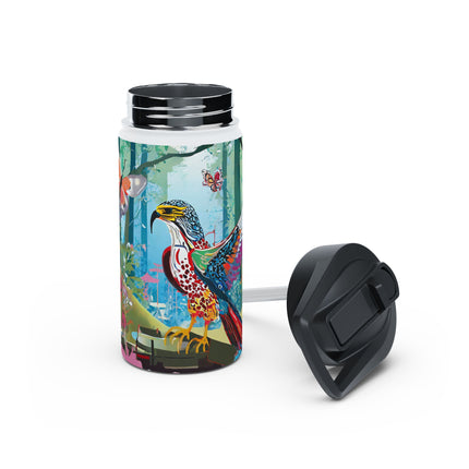 A Colorful Raptor Stainless Steel Water Bottle