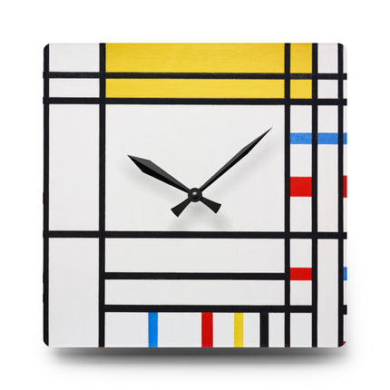Place de la Concorde by Piet Mondrian Acrylic Wall Clock, Round and Square