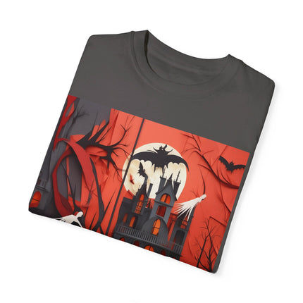 Halloween Night Scene Unisex Garment-Dyed T-shirt