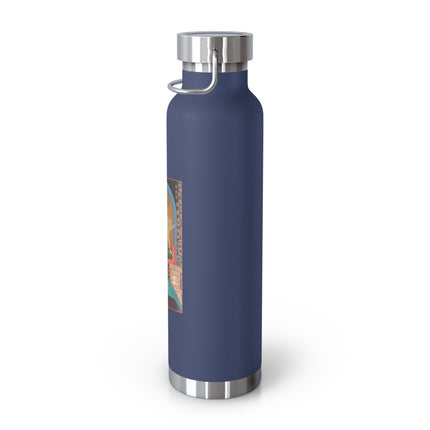 September & Sapphire (from the Gem Series) by Sofia Chiostri Copper Vacuum Insulated Bottle, 22oz