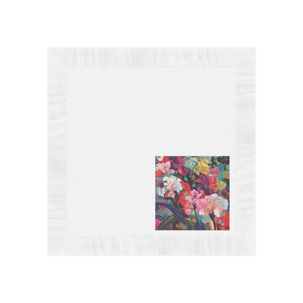 Ethereal Irises White Coined Napkins