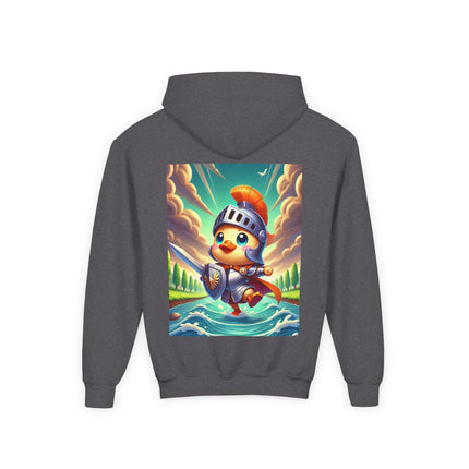 Valiant Duck Youth Hooded Sweatshirt – Courage, Adventure & Playful Heroism