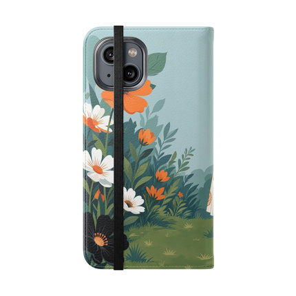 🌼🖤 The Ladies Of The Garden Promenade Flip Case – Art Deco Floral Fashion