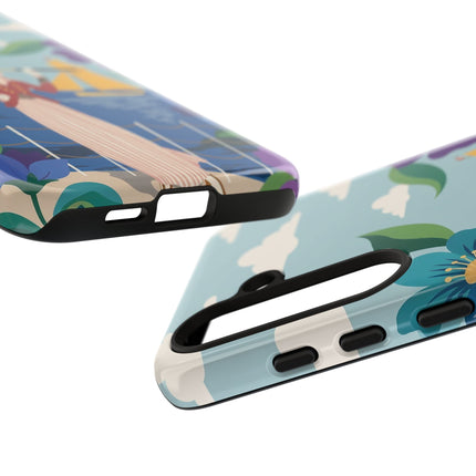 🌊🔭 The Lady Of The Seaside Lookout Phone Case – Art Deco Nautical Adventure