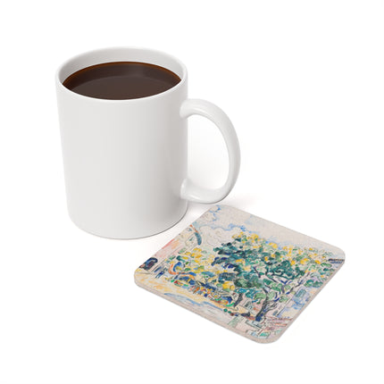 Antibes by Paul Signac Coaster – Sunlit Tree & Mediterranean Glow