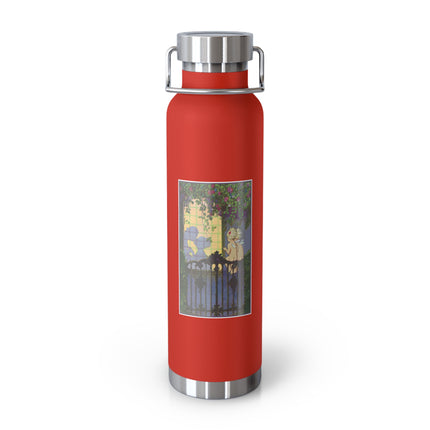 Whispers of Love: A Vintage Art Deco Fairytale Copper Vacuum Insulated Bottle, 22oz