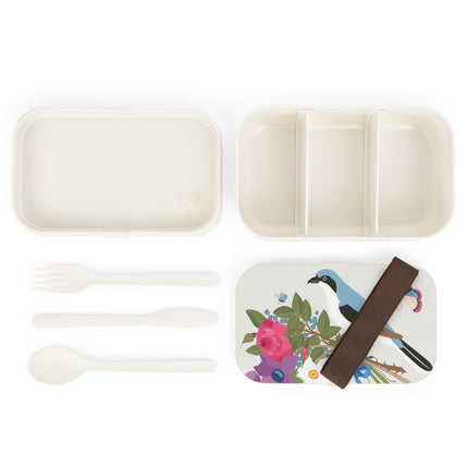Bluebird & Butterfly Bento Lunch Box – Elegant Charm & Springtime Grace