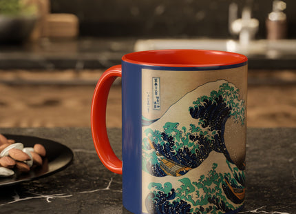 The Great Wave off Kanagawa by Katsushika Hokusai Colorful Mugs (11oz, 15oz)