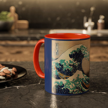 The Great Wave off Kanagawa by Katsushika Hokusai Colorful Mugs (11oz, 15oz)