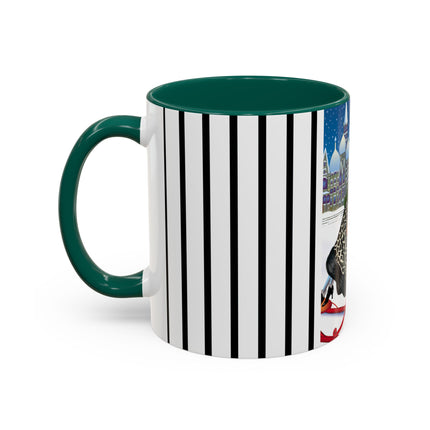 Elegant Winter Woman in Sleigh Colorful Mugs (11oz, 15oz)