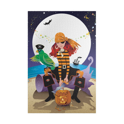 Moonlit Pirate Halloween Puzzle (110, 252, 520, 1014-piece)
