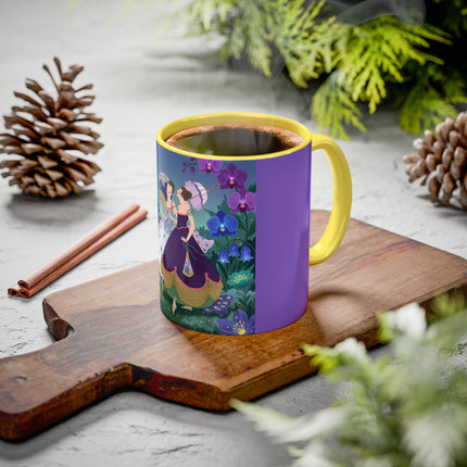 The Ladies Of The Moonlit Garden Colorful Mugs – Art Deco Floral Elegance