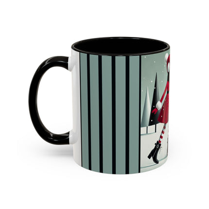 Red Sled & Curious Cats Colorful Mugs (11oz, 15oz)