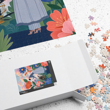 🦜🌺 The Lady Of The Garden Aviary Puzzle – Art Deco Floral Whimsy