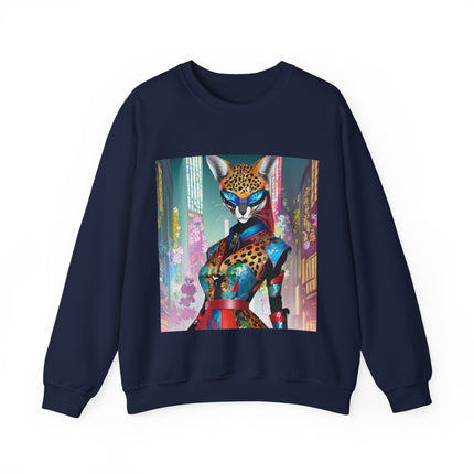 Cyber Cat Glamour Unisex Heavy Blend™ Crewneck Sweatshirt