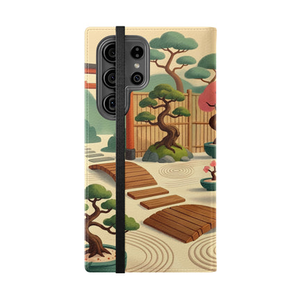 🏹🌸 Archer Kitten in the Zen Garden Flip Case – Focus, Whimsy & Zen Balance