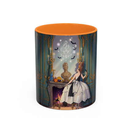 🕯️🎃 The Moonlit Manor Drawing Room Colorful Mug – Elegant Halloween Charm