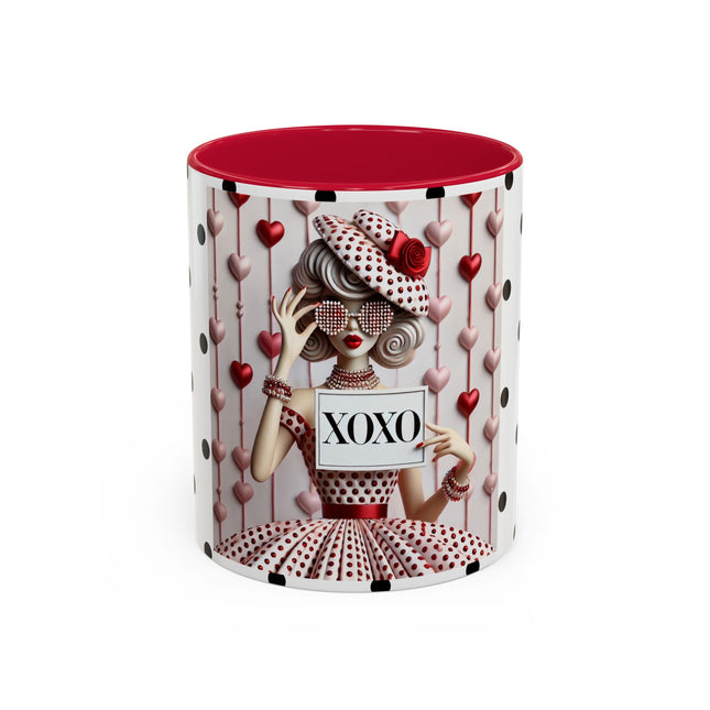 Fashionably Yours, XOXO Colorful Mugs (11oz, 15oz)