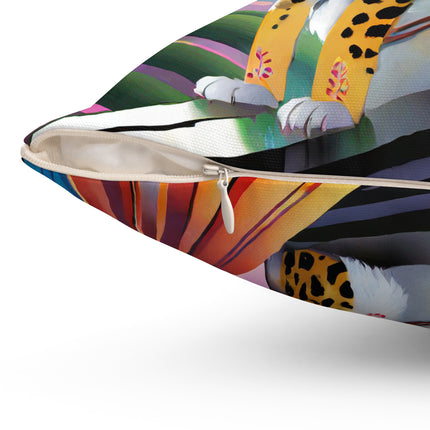 Cybernetic Duets Spun Polyester Square Pillow