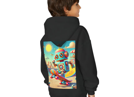 Skate Park Robot Youth Heavy Blend Hooded Sweatshirt