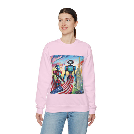 High Fashion Cyberpunk CIA Robots Unisex Heavy Blend™ Crewneck Sweatshirt