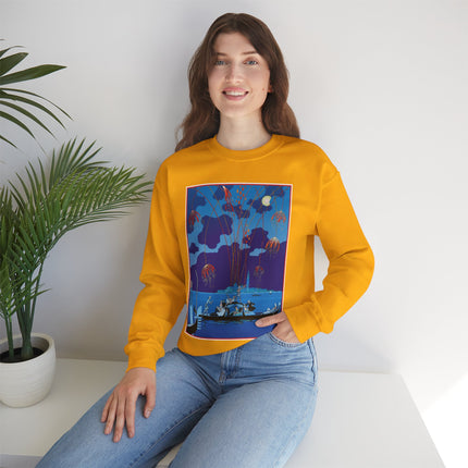 Fireworks in Venice by George Barbier Heavy Blend™ Crewneck Sweatshirt