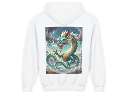 Tibetan Dragon in Battle Youth Heavy Blend Hooded Sweatshirt