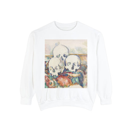 The Three Skulls by Paul Cézanne Garment-Dyed Sweatshirt