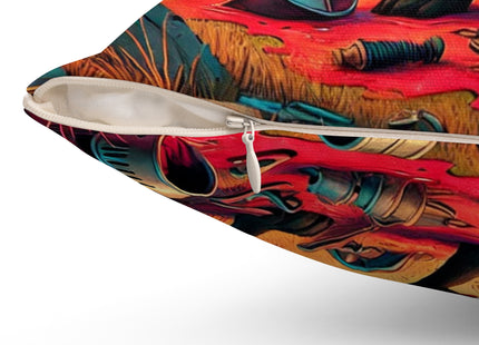 The Cunning Scavenger Spun Polyester Square Pillow