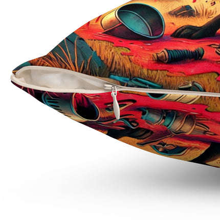 The Cunning Scavenger Spun Polyester Square Pillow