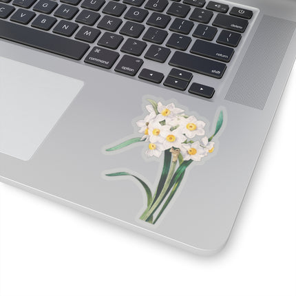 Chinese Sacred Lily botanical illustration by Pierre-Joseph Redouté Kiss-Cut Stickers (4 Sizes)