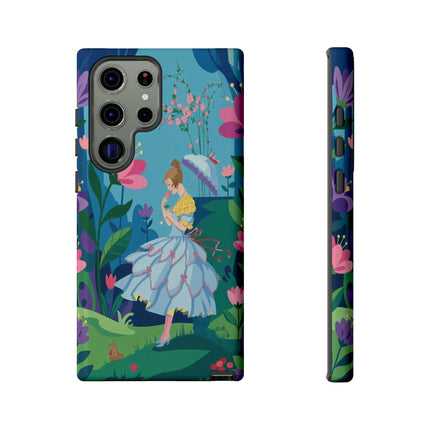 🌸☂️ A Stroll Through The Enchanted Forest Phone Case – Art Deco Floral Fantasy