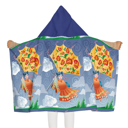 Flight of Blossoms Youth Hooded Towel