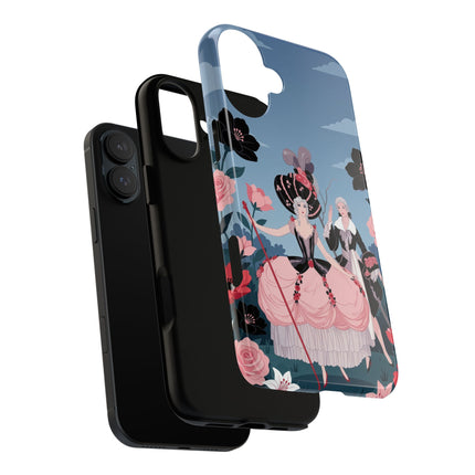 🌹🎭 The Rose Masquerade Promenade Phone Case – Art Deco Floral Elegance
