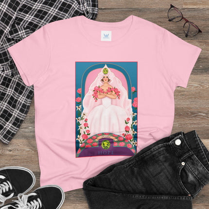 August & Peridot (from the Gem Series) by Sofia Chiostri Women's Midweight Cotton Tee