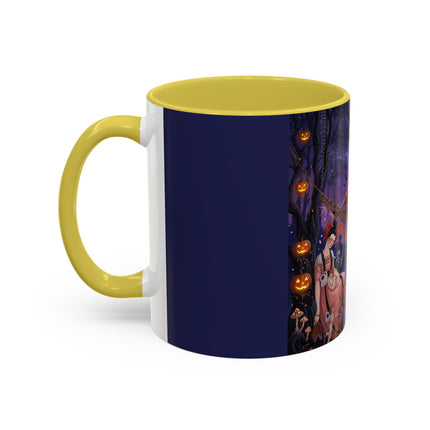 🌙🎃 Moonlit Mischief In The Pumpkin Grove Colorful Mug – Whimsical Halloween Fantasy
