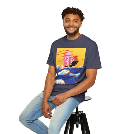 Golden Seas and Whimsical Dreams Unisex Garment-Dyed T-shirt