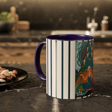Art Deco Christmas Elegance Colorful Mugs (11oz, 15oz)