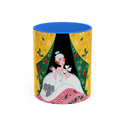 💌🎄 The Christmas Letter Of Holly House Colorful Mug – Whimsical Art Deco Holiday Charm