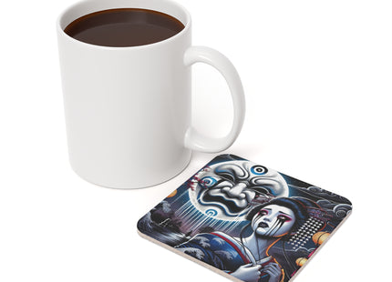 Geisha’s Black Ink Tears Cork Back Coaster