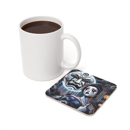 Geisha’s Black Ink Tears Cork Back Coaster