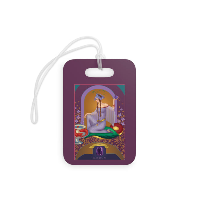 February & Amethyst (from the Gem Series) by Sofia Chiostri Luggage Tags