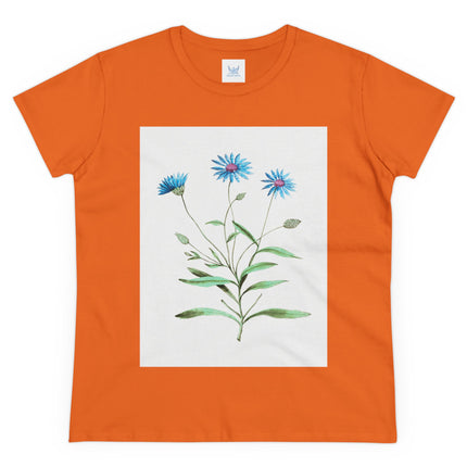 Blue Strawflower by Anselmus Boëtius de Boodt Women's Midweight Cotton Tee