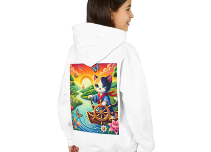 Sailor Kitten’s River Adventure Youth Heavy Blend Hooded Sweatshirt