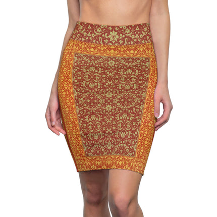 Arabesques by Émile Prisse d'Avennes Women's Pencil Skirt (AOP)