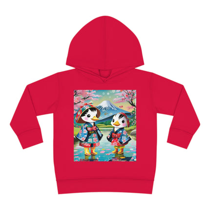 Rainy Day Ducks Toddler Pullover Fleece Hoodie