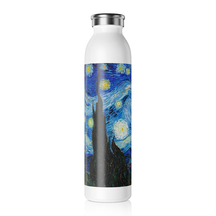 The Starry Night by Vincent Van Gogh Slim Water Bottle