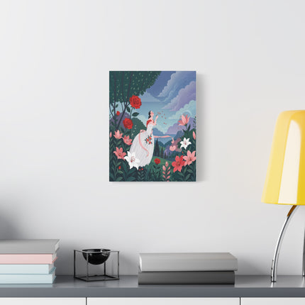 🌹💌 The Garden Of Blown Kisses Matte Canvas – Art Deco Floral Romance